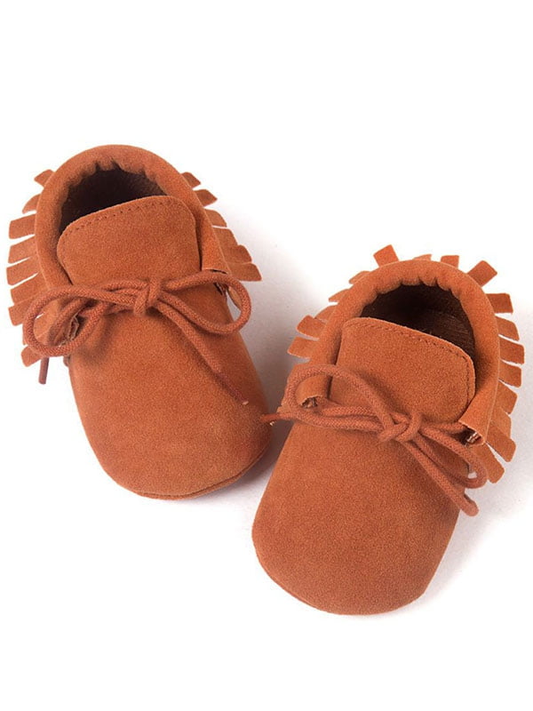 ROMIRUS moccasins  sandals VEGAN suede soft sole baby sz 1 brown 