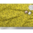 thumbnail image 3 of Soimoi Yellow Cotton Poplin Fabric Black Sketch Floral & Paisley Print Fabric by Yard 42 Inch Wide, 3 of 3