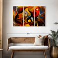 thumbnail image 3 of Elephant Stock Abstract Portrait Wall Art - Horizontal Multi Panel Canvas - Living Room Wall Decor - Abstract Multi Panel - Orange And Red Decor - 45" x 28", 3 of 8