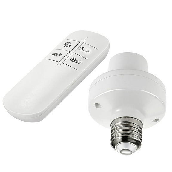EASTIN Remote Control Light Socket, 15/30/60mins Timing Screw in E26/E27 Bulb Holder, No Wiring, Wall Mounted Wireless Light Switch Kit, for Closet, Basement, Attic, Stairwell Light Remote