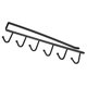 thumbnail image 1 of Multifunction Kitchen Storage Rack Cabinet Shelf Hanging Hook Cupboard Organizer Holder Black, 1 of 5