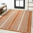 thumbnail image 3 of JONATHAN Y SANTA MONICA 5 x 8 Area Rug, Haynes Double Stripe - Orange/Cream, SMB202C-5, 3 of 6