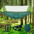 thumbnail image 3 of Hamaca portátil para red de viaje para caminar, cama colgante Verde Cola  Hamaca de camping con red, 3 of 8