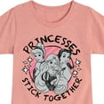 thumbnail image 3 of Disney Princess - Princesses Stick Together - Toddler & Youth Girls Short Sleeve Graphic T-Shirt, 3 of 5
