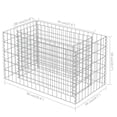 thumbnail image 4 of vidaXL Gabion Raised Bed Galvanised Steel 90x50x50 cm, 4 of 5