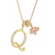 thumbnail image 1 of Collares colgantes con letras iniciales de 3 capas de oro un collar, 1 of 1