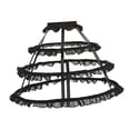 thumbnail image 2 of Falda de 3 aros con enagua y cinturilla elástica, falda interior corta para fiesta temática de graduación Negro, 2 of 8