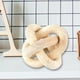 thumbnail image 5 of Adornos de cadena de madera con nudo de madera de 3 eslabones para mesa de café, fáciles de limpiar y Beige, 5 of 9