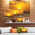 thumbnail image 3 of Yellow Sunset and Brown Ocean - Seashore Canvas Art Print, 3 of 4