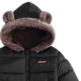 thumbnail image 4 of THDHVS Winter Coats for Girls,Toddler Unisex Thick Fleece Lined Puffer Jacket Hooded Full Zip Mid Length Winter Coat,Girls Hoodies Black 9-10 Years, 4 of 5