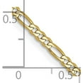thumbnail image 4 of Avariah Diamonds Solid 14K Yellow Gold 2.5mm Flat Figaro with Lobster Lock Chain - 20", 4 of 8