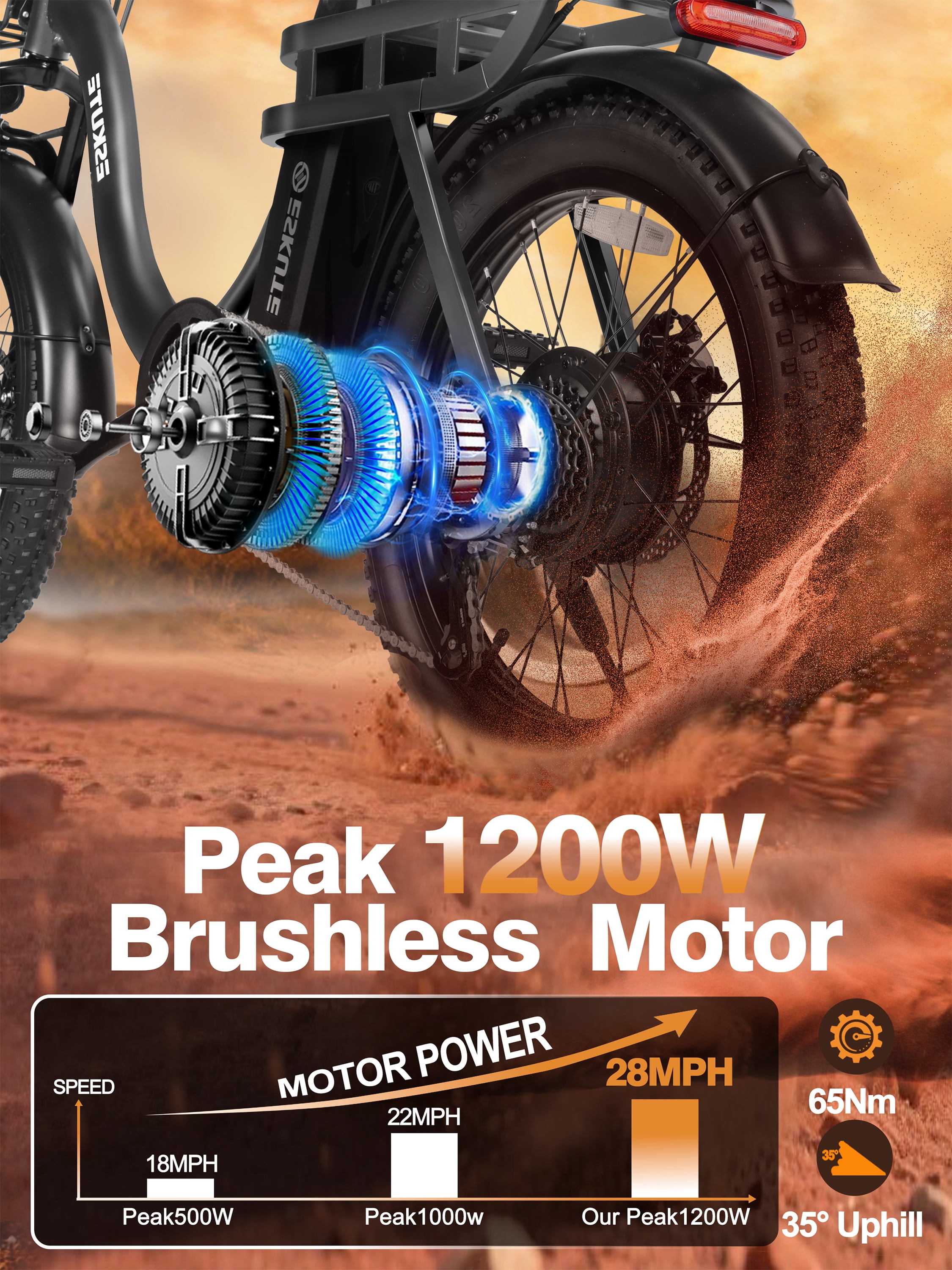 Adult Electric Bike – 1200W Peak Motor, 28 MPH, Foldable 20×3" Fat Tire, 48V 10.4Ah Battery Up to 55 Miles, 7-Speed Step-Through Cargo E-Bike with NFC Unlock, Gray with Front Basket