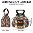thumbnail image 5 of Pioneer Flower Drawstring Lunch Bag Women - Drawstring Lunch Bag Insulated for Work Office - Stain-Resistant Large Lunchbags for Women with Multi-Pockets, 5 of 6