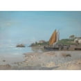 thumbnail image 2 of Eugen Jettel 18x14 Black Ornate Wood Framed Double Matted Museum Art Print Titled - Ufer Landscape of ‘Ika’ (Ika Near Abbazia) (1899), 2 of 5