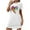 White, variant on Fjofpr Sleeping Dresses for Women Women's Oversized Short Nightgown Fashion Chest Print Short Sleeve Nightdress