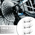 thumbnail image 2 of Unique Bargains 3 Pair 10 Speed Master Chain Link Connectors Bicycle Bike Reusable Speed Chain Link Silver Tone, 2 of 8