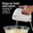 thumbnail image 5 of 5-Speed Electric Hand Mixer with Bowl , Lightweight & Compact, 125  Power, White, 5 of 8