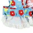 thumbnail image 4 of CSChome Laisse pour Chien Robe Laisse pour Chien Imprimé Fleur Grand Ourlet Sans Manches Col Rond Matériau Doux Décoratif Respirant Printemps Été Laisse pour Animal de Compagnie, 4 of 7