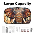 thumbnail image 3 of Elephant Waterproof Oxford Cloth Hard Drive Case with Charger Pouch, PC Case, Small Travel Electronic Organizer, and Cord Organizer Travel - 5.9x9.44x3.14 in, 3 of 6