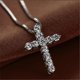 thumbnail image 2 of Colgante de cruz europeo y americano, colgante de oro con diamantes, colgante Joker, cadena de clavícula, 2 of 4