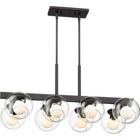 

Satin Bronze Tone Finish Island Lighting 33 Wide A19 Bulb Type 8 Light Fixture