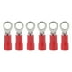 thumbnail image 3 of 100 terminales de engarzado de anillo preaislados, conector de cable de PVC de cobre para maquinaria AWG 22‑16RV1.25‑4 rojo, 3 of 5