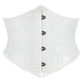thumbnail image 2 of KHONTS Underbust Corset Tops For Women Halloween Outfits Lace Up Waist Cincher Shape For Historical Reenactments Themed Parties White XS, 2 of 9