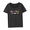 thumbnail image 4 of Camiseta para mujer, ropa deportiva sencilla de verano, camiseta de manga corta para desplazamientos en la calle Gris, 4 of 7