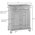 thumbnail image 4 of Pemberly Row Solid Black Granite Top Mahogany Kitchen Cart, 4 of 6