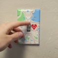thumbnail image 3 of You Are Here Heart Map Skeleton Plastic Wall Decor Toggle Light Switch Plate Cover, 3 of 3
