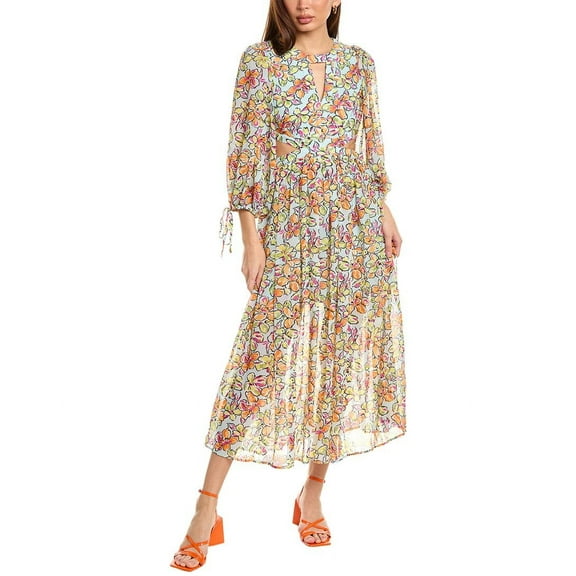 Maje womens Maxi Dress, T40, Blue