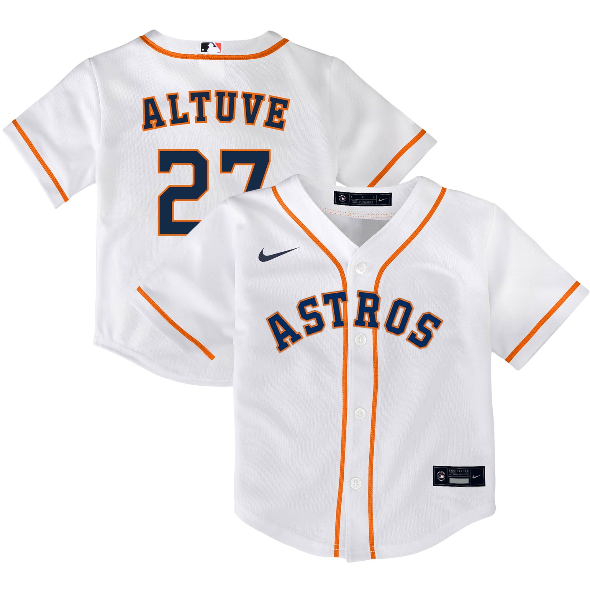 Outerstuff Jose Altuve Houston Astros #27 Navy Kids Cool Base Alternate Replica Jersey