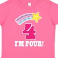 thumbnail image 4 of Inktastic 4th Birthday 4 Year Old Girls Rainbow Star Girls Toddler T-Shirt, 4 of 5
