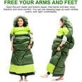 thumbnail image 3 of Wearable Sleeping Bag for Adults, Compact Lightweight Cold Weather Mummy Sleeping Bags for 2-3 Season Camping Backpacking Hiking, Green, 3 of 8