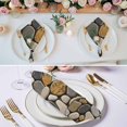 thumbnail image 2 of Cloth Napkins Set of 4 - 20x20 Inches, Stones Washable Reusable Table Napkins, Gravel Rock Cobblestone Natural Pattern Art Soft & Absortbent Dining Napkin for Party Wedding Hotel Restaurant, 2 of 8