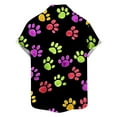 thumbnail image 5 of VBTAPA Hawaiian Shirt for Men Funny Cute Dog Paw Print Short Sleeve Button Down Bowling Shirts Dog Lover Beach Vacation Tops Black L, 5 of 5