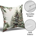 thumbnail image 4 of Christmas Tree Pillow Covers 20x20 Inch Set of 2 Watercolor Green Xmas Tree Decorative Pillow Cases Winter Holiday Decor Throw Cushion Case Farmhouse Christmas Decor for Couch Sofa Porch, 4 of 6