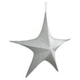 thumbnail image 3 of Northlight Silver Tinsel Foldable Glitter Star Outdoor Christmas Decoration - 44" - Silver, 3 of 4