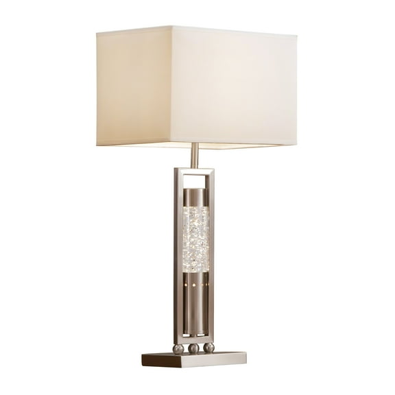 OakvillePark Erding Rectangular Shade Accent Table Lamp, Silver