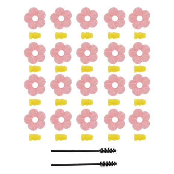 Piezas de alimentador de colibrí Unique Bargains de 20 piezas con 2 cepillos de limpieza y flores de reemplazo para alimentador de colibrí.