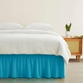 thumbnail image 3 of 600-TC Pima Cotton Universal Wrap Around Bed Skirt RV King (72" x 80") Size, Easy Fit 1-PC Bed Skirt Luxury Fabric 3 Sided Coverage 24" Drop Length, Turquoise, 3 of 5