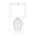 thumbnail image 3 of Lighting - 17"h - Table Lamp - gray Ceramic - Ivory/Cream Shade - Contemporary, 3 of 3