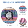 thumbnail image 3 of Shower Caps,Colorful Pioneer Flower Striped Pattern Waterproof Shower Cap for Women 4 Pieces,Double Reusable Hair Cover for Shower PEVA Elastic Stretch Hem, 3 of 7