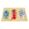 thumbnail image 1 of Shoe Lace Activity Board, Tie Shoe Board Funny Portable Beech  For Hand Exercise, 1 of 8