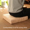 thumbnail image 4 of Visland Straw Cushion Seat Cushion Floor Pillow Japanese Cushion Nature Handmade Straw Mat Yoga Zen Straw Seat Cushion Floor Pillows Seating for Adults 15.75" x 15.75" x 2.36",Square, 4 of 8