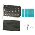 thumbnail image 2 of Quad M.2 NVME To PCIe Adapter, Stable Safe Quad PCIe 4.0 To NVMe Card Thickened 32Gbps  for Splitting, 2 of 8