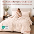 thumbnail image 6 of Loomsnest 2-Piece Twin Comforter Set, All Season Duvet Insert, Soft, Lightweight, Diamond Stitched, Reversible Down Alternative Comforter (Floral Pink & Ivory), 6 of 8