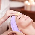thumbnail image 5 of Laklulu Diadema con lazo para mujer, banda de maquillaje Facial, envolturas de Franela suave para ducha, lavado de cara, 5 of 5