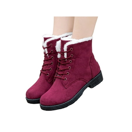 

Woobling Women Fashion Snow Winter Lace Up Boots
