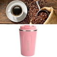 thumbnail image 4 of Insulated Cup, Coffee Mug Matte Texture Double-Layer Portable Car Spill Proof  For Car Pink, 4 of 8